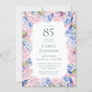 Invitation Fête d'anniversaire des 85 ans des Hortensias