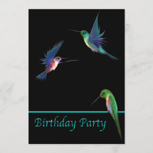 Invitation Fête d'anniversaire des colibris
