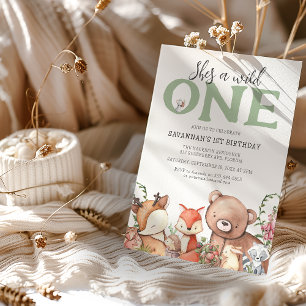 Invitation Fête d'anniversaire des enfants animaux de la forê