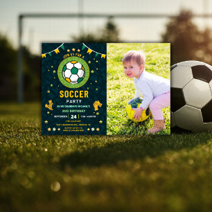 Invitation Fête d'anniversaire des enfants de football tous é