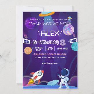 Invitation Fête d'anniversaire des enfants de la galaxie de l