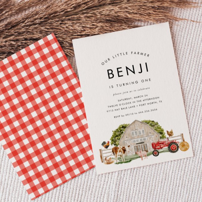 Invitation Fête d'anniversaire des enfants des animaux de la  (Créateur téléchargé)