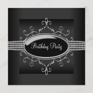 Invitation Fête d'anniversaire des femmes Black Diamond