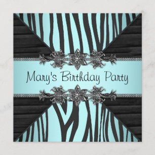 Invitation Fête d'anniversaire des femmes du Blue Turquoise n