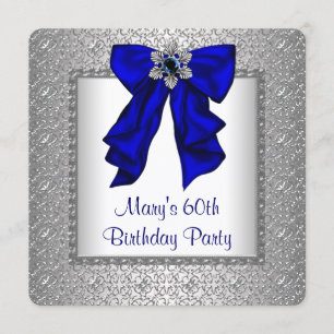 Invitation Fête d'anniversaire des femmes du Royal Blue and S