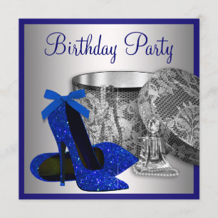Invitation Fête d'anniversaire des femmes du Royal Blue and S