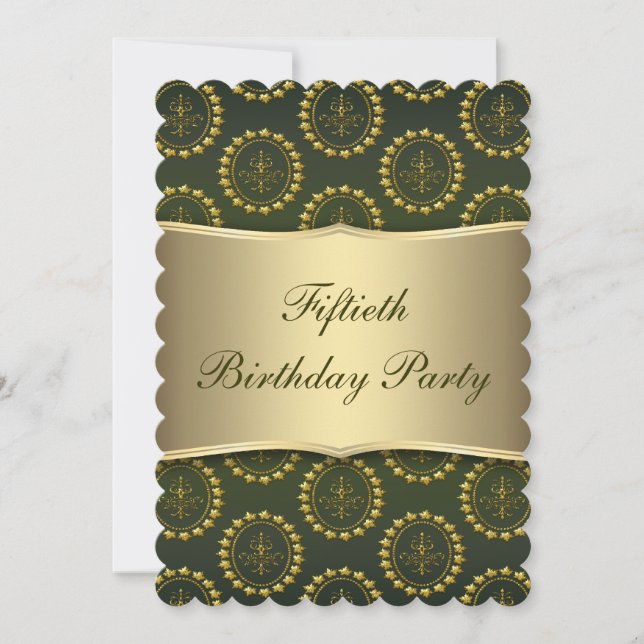 Invitation Fête d'anniversaire des femmes Emerald Green (Devant)