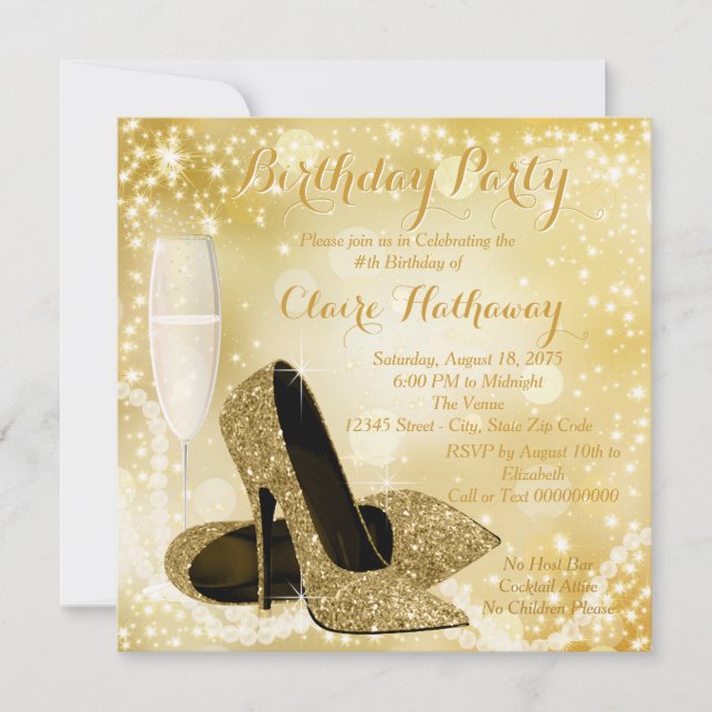 Invitation Fête d'anniversaire des femmes ivoiriennes et d'or (Devant)