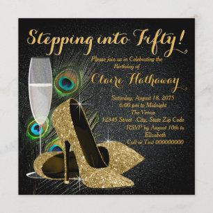 Invitation Fête d'anniversaire des femmes Peacock