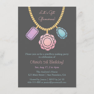 Invitation Fête d'anniversaire des filles à la confection de