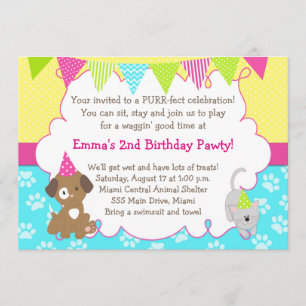 Invitation Fête d'anniversaire des jeunes filles d'invitation