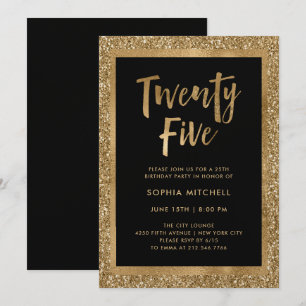 Invitation Fête d'anniversaire des parties scintillantes