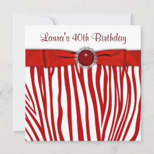 Invitation Fête d'anniversaire des Red Zebra