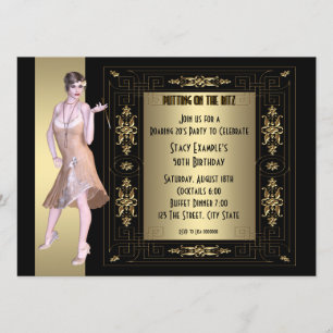Invitation Fête d'anniversaire des Roaring 20's