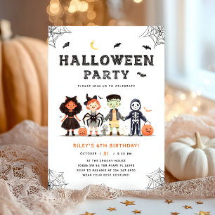 Invitation Fête d'anniversaire d'Halloween éffrayant