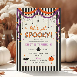 Invitation Fête d'anniversaire d'Halloween pour enfants effra