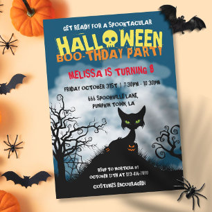 Invitation Fête d'anniversaire d'Halloween pour enfants Spook
