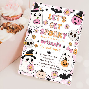 Invitation Fête d'anniversaire d'Halloween pour enfants super