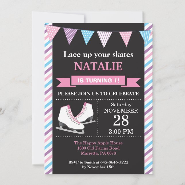 Invitation Fête d'anniversaire d'invitation d'anniversaire de (Devant)