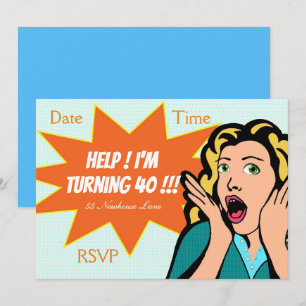 Invitation Fête d'anniversaire drôle d'art de bruit