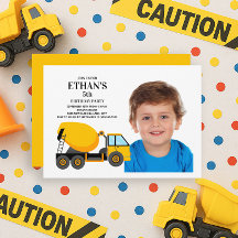 Fête d'anniversaire du Camion ciment jaune