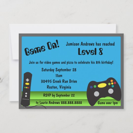 Invitation Fete D Anniversaire Du Camion De Jeu Video Zazzle Ca