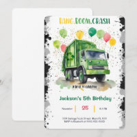 Fête d'anniversaire du camion-poubelle