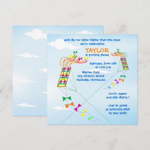 Invitation Fête d'anniversaire du cerf-volant