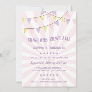 Invitation Fête d'anniversaire du cirque
