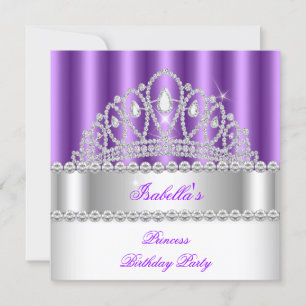 Invitation Fête d'anniversaire du diadème Diamant Violet de l