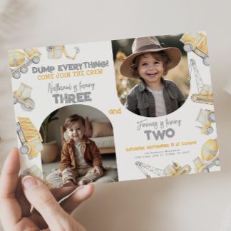 Invitation Fête d'anniversaire du frère jumeau