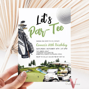 Invitation Fête d'anniversaire du golf Neutral ParkTee