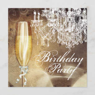 Invitation Fête d'anniversaire du lustre vintage