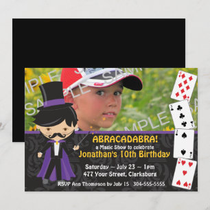 Invitation Fête d'anniversaire du Magic Show