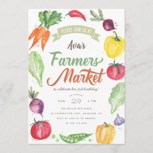 Invitation Fête d'anniversaire du marché des fermiers Waterco