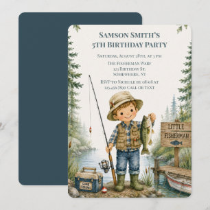 Invitation Fête d'anniversaire du petit pêcheur