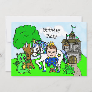 Invitation Fête d'anniversaire du Petit Prince conte de fée