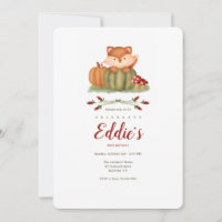 Fête d'anniversaire du petit renard de Fall