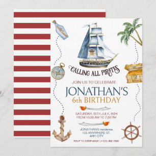 Invitation Fête d'anniversaire du Pirate