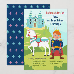 Invitation Fête d'anniversaire du prince royal garçon