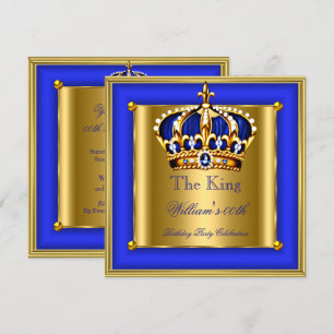 Invitation Fête d'anniversaire du roi ou de la reine Royal Bl