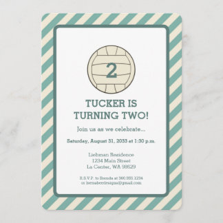 Invitation Fête d'anniversaire du volley-ball