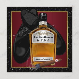 Invitation Fête d'anniversaire du whisky pour homme