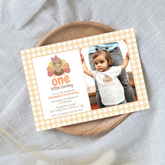 Invitation Fête d'anniversaire d'un petit dindon