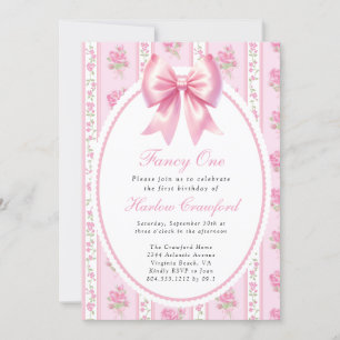 Invitation Fête d'anniversaire d'une coquette rose