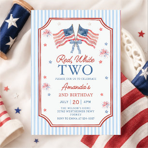 Invitation Fête d'anniversaire d'une fille tout américaine du