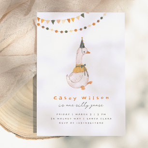 Invitation Fête d'anniversaire d'une oie sotte