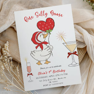 Invitation Fête d'anniversaire d'une petite fille de 1 an : O