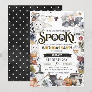 Invitation Fête d'anniversaire éffrayante Cute Ghost