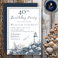 Fête d'anniversaire élégante de 40 ans au phare cô